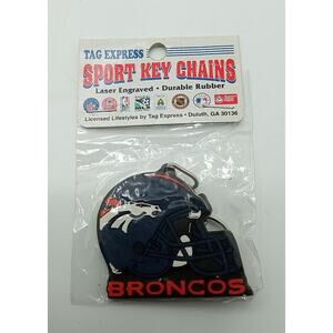 Vintage Tag Express Denver Broncos Sport Key Chain